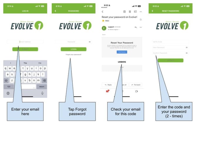 Forgot password Instructions